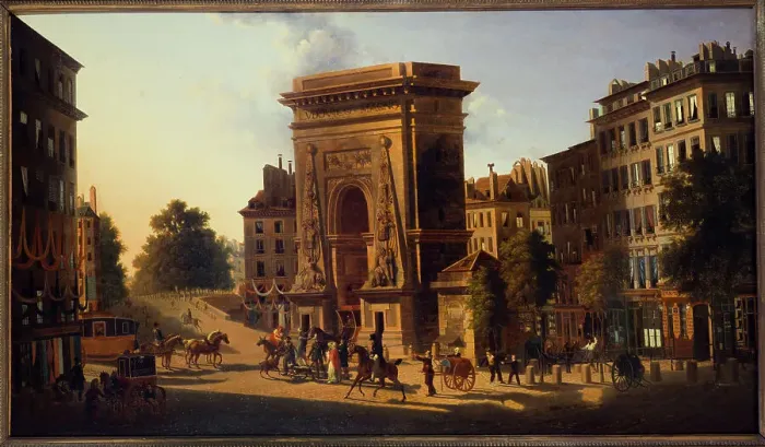 Framed Print : Porte Saint-Denis, 2nd arrondissement, between 1810 and 1830. Creator: Alexandre Pau de Saint-Martin Framed Print : Porte Saint-Denis, 2nd arrondissement, between 1810 and 1830. Creator: Alexandre Pau de Saint-Martin