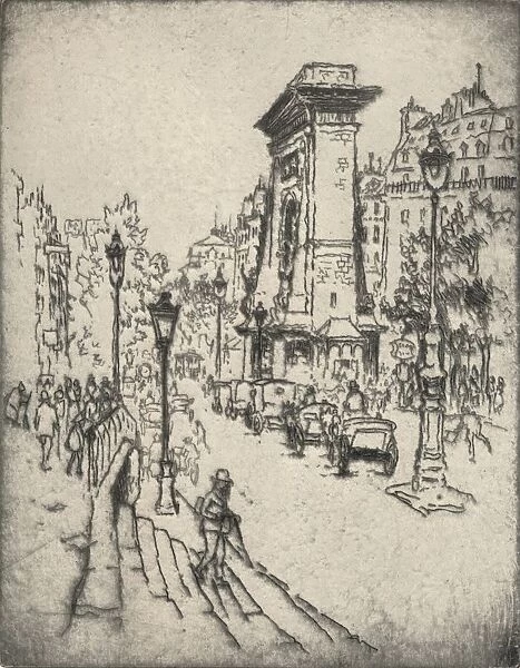 The Porte St Denis, 1915. Artist: Lester George Hornby