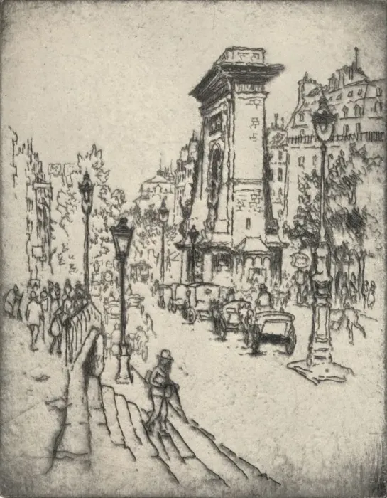 Framed Print : The Porte St Denis, 1915. Artist: Lester George Hornby Framed Print : The Porte St Denis, 1915. Artist: Lester George Hornby
