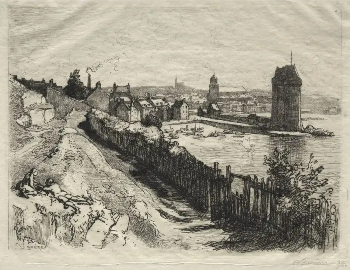 Framed Print : Porte de St. Servan. Creator: Auguste Louis Lepere (French, 1849-1918) Framed Print : Porte de St. Servan. Creator: Auguste Louis Lepere (French, 1849-1918)