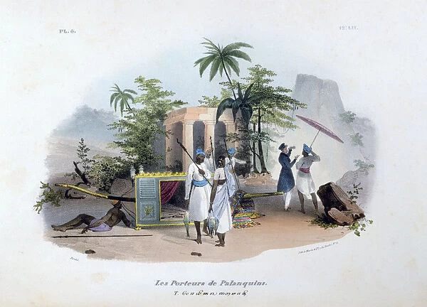 Porteurs de Palanquins, 1828. Artist: Jean Henri Marlet