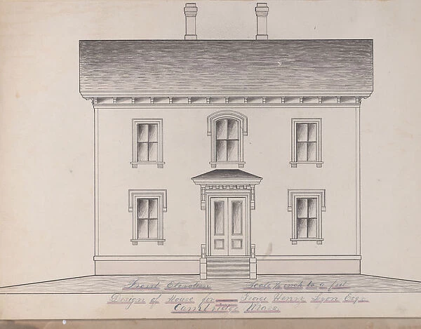 Portfolio containing Six Designs for the George Henry Lyon House, Cambridge, Mass