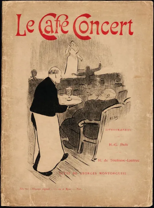 Framed Print : Portfolio Cover for Le Cafe-Concert, 1893. Creator: Henri-Gabriel Ibels Framed Print : Portfolio Cover for Le Cafe-Concert, 1893. Creator: Henri-Gabriel Ibels