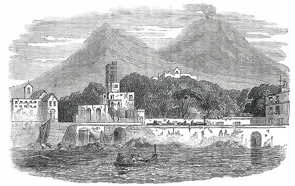 Portici - the Recent Residence of the Pope, sketched from the Sea, 1850. Creator: Unknown