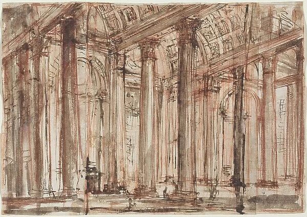 The Portico of the Pantheon, 1750s and early 1760s. Creator: Giovanni Battista Piranesi