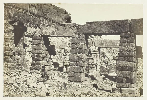 Portico of the Temple of Cerf Hossayn, Nubia, 1857. Creator: Francis Frith