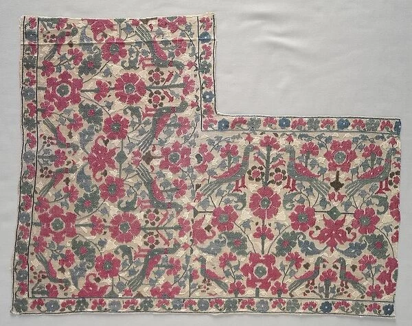 Portion of a Bed Sheet or Valance, 1500s - 1600s. Creator: Unknown