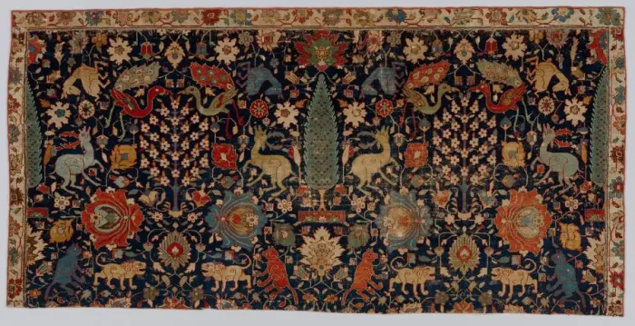 Framed Print : Portion of a Carpet, 17th century. Creator: Unknown Framed Print : Portion of a Carpet, 17th century. Creator: Unknown