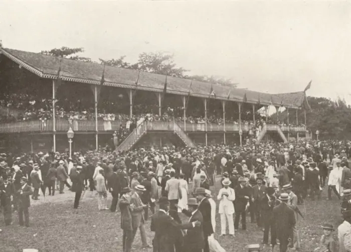 Framed Print : A portion of the Derby Club Racecourse Enclosure, 1914 Framed Print : A portion of the Derby Club Racecourse Enclosure, 1914