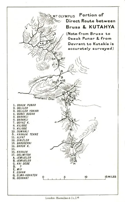 Framed Print : Portion of direct route between Brusa and Kutahya, c1915 Framed Print : Portion of direct route between Brusa and Kutahya, c1915