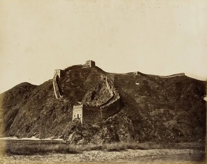 Framed Print : Portion of the Great Wall, 1860. Creator: Felice Beato Framed Print : Portion of the Great Wall, 1860. Creator: Felice Beato