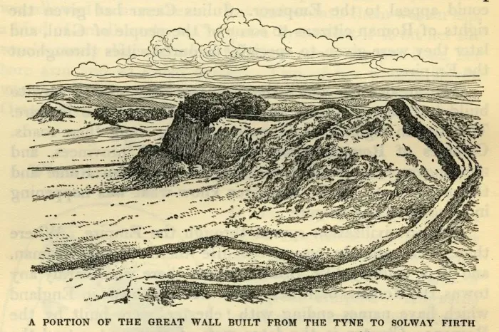 Framed Print : A Portion of the Great Wall Built from the Tyne to Solway Firth by the Emperor Hadrian in A Framed Print : A Portion of the Great Wall Built from the Tyne to Solway Firth by the Emperor Hadrian in A
