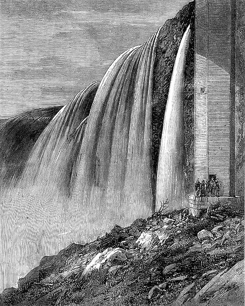 Portion of the Horseshoe Falls, Niagara - from a photograph by the Stereoscopic Company, 1860. Creator: Unknown