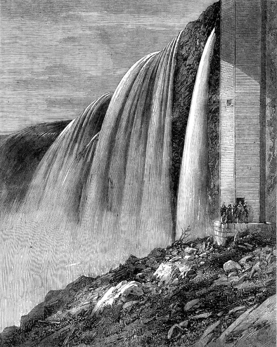 Framed Print : Portion of the Horseshoe Falls, Niagara - from a photograph by the Stereoscopic Company, 1860. Creator: Unknown Framed Print : Portion of the Horseshoe Falls, Niagara - from a photograph by the Stereoscopic Company, 1860. Creator: Unknown