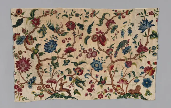 Framed Print : Portion from a Valance, England, 1701 / 25. Creator: Unknown Framed Print : Portion from a Valance, England, 1701 / 25. Creator: Unknown