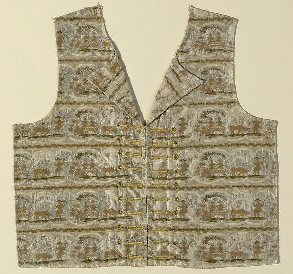Portion of a Waistcoat (Front), France, 1775  /  1800. Creator: Unknown