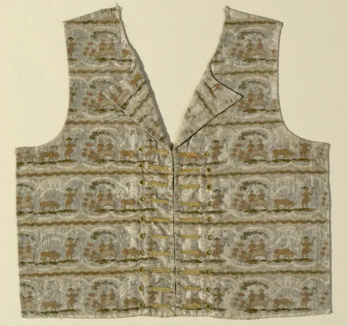 Framed Print : Portion of a Waistcoat (Front), France, 1775 / 1800. Creator: Unknown Framed Print : Portion of a Waistcoat (Front), France, 1775 / 1800. Creator: Unknown