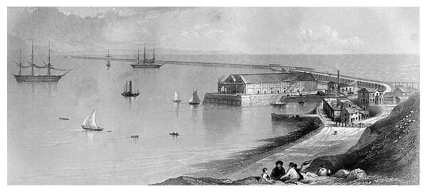 Portland Harbour and Breakwater, 1866