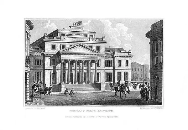 Portland Place, Brighton, East Sussex, 1829. Artist: R Winkles