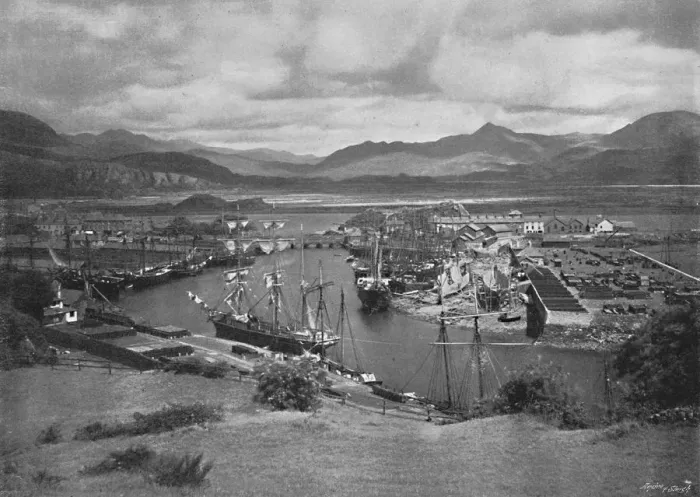 Framed Print : Portmadoc, c1896. Artist: Catherall & Pritchard Framed Print : Portmadoc, c1896. Artist: Catherall & Pritchard