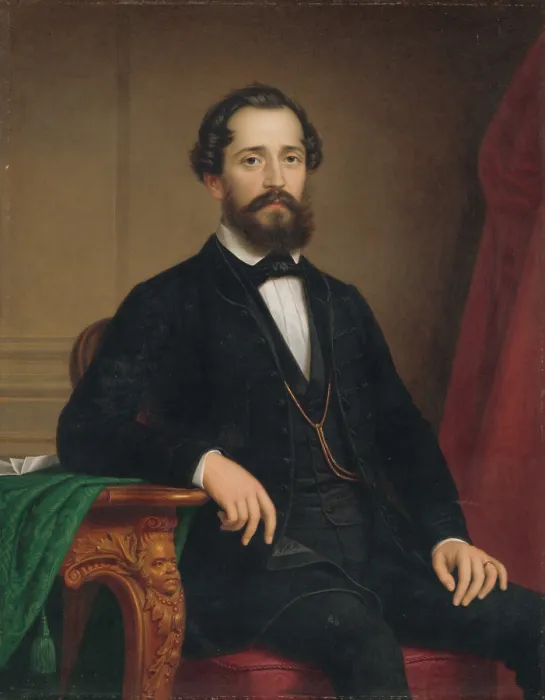 Framed Print : Portrait of A. Prihradny, 1869. Creator: Miklos Barabas Framed Print : Portrait of A. Prihradny, 1869. Creator: Miklos Barabas