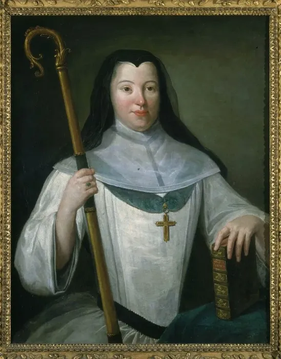 Framed Print : Portrait of an Abbess (of the House of Bourbon?), between 1701 and 1800. Creator: Unknown Framed Print : Portrait of an Abbess (of the House of Bourbon?), between 1701 and 1800. Creator: Unknown