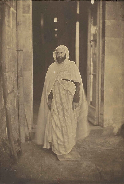 Portrait of Abdelkader ibn Muhieddine (1808-1883) in Amboise, 1852. Creator: Le Gray, Gustave (1820-1884)