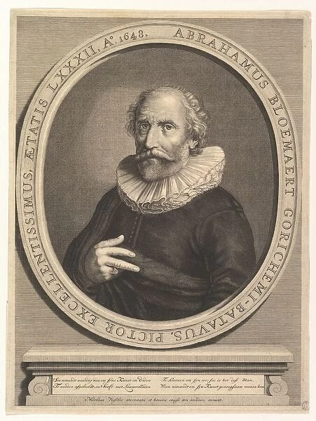 Portrait of Abraham Bloemaert, 17th century. Creator: Nicolas Visscher