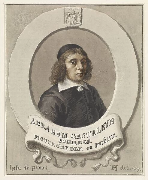 Portrait of Abraham Casteleyn, 1739. Creator: Tako Hajo Jelgersma