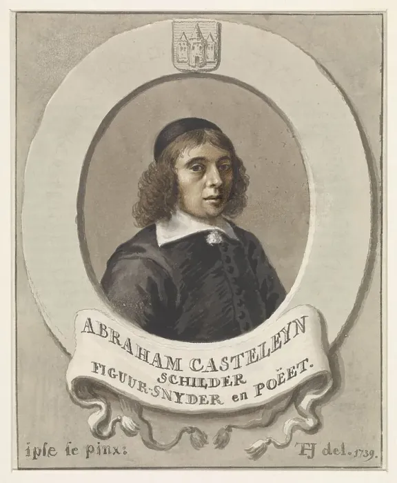 Framed Print : Portrait of Abraham Casteleyn, 1739. Creator: Tako Hajo Jelgersma Framed Print : Portrait of Abraham Casteleyn, 1739. Creator: Tako Hajo Jelgersma
