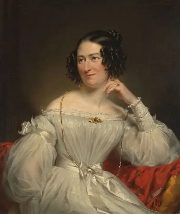 Framed Print : Portrait of Abrahamina Henriëtte Wurfbain (1808-1883), wife of Jacob de Vos Jz, 1837. Creator: Jan Adam Kruseman Framed Print : Portrait of Abrahamina Henriëtte Wurfbain (1808-1883), wife of Jacob de Vos Jz, 1837. Creator: Jan Adam Kruseman