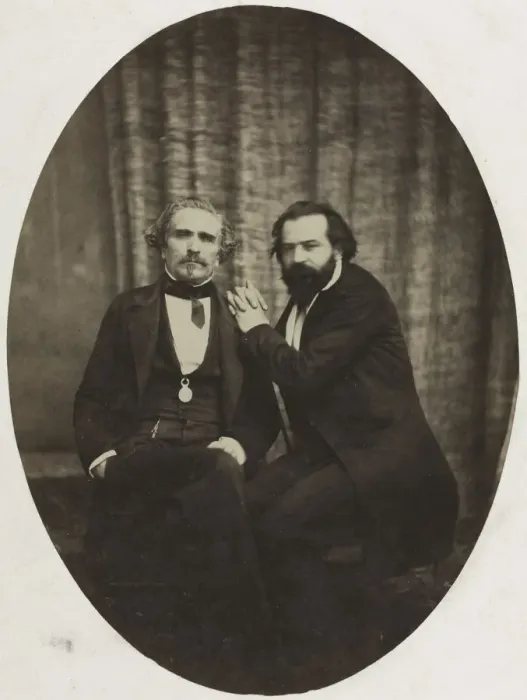 Framed Print : Portrait of the Actor Pierre Bocage and Friend, c. 1860. Creator: Eugene Colliau (French) Framed Print : Portrait of the Actor Pierre Bocage and Friend, c. 1860. Creator: Eugene Colliau (French)