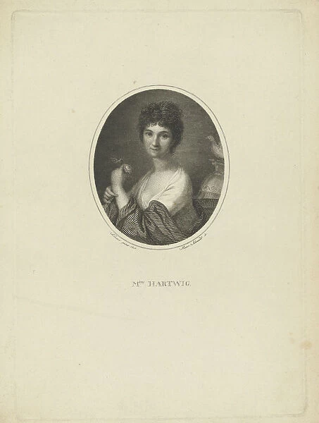 Portrait of the actress Friederike Wilhelmine Hartwig (1777-1849), c. 1801. Creator: Schmidt