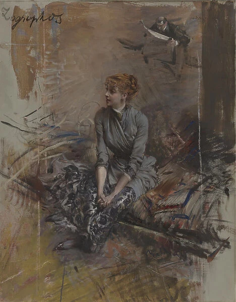 Portrait of the actress Gabrielle Rejane (1856-1920). Artist: Boldini, Giovanni (1842-1931)