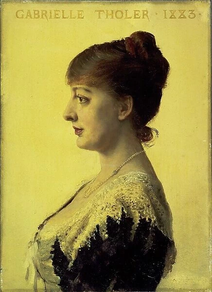 Portrait of the actress Gabrielle Tholer (1850-1894), member of the Comédie-Française, c1883. Creator: Gabriel Ferrier
