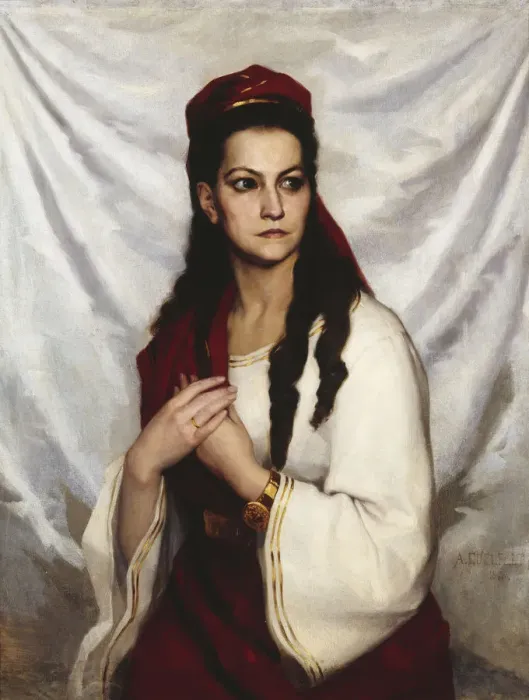 Framed Print : Portrait of the actress Hedvig Charlotta Raa-Winterhjelm (1838-1907), 1876. Creator: Edelfelt Framed Print : Portrait of the actress Hedvig Charlotta Raa-Winterhjelm (1838-1907), 1876. Creator: Edelfelt
