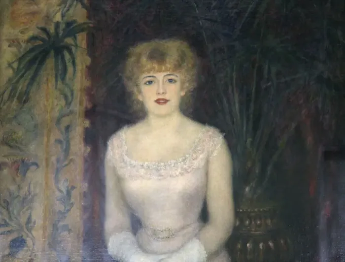 Framed Print : Portrait of the Actress Jeanne Samary, 1878. Artist: Pierre-Auguste Renoir Framed Print : Portrait of the Actress Jeanne Samary, 1878. Artist: Pierre-Auguste Renoir