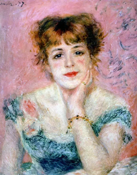 Framed Print : Portrait of the Actress Jeanne Samary, 1878. Artist: Pierre-Auguste Renoir Framed Print : Portrait of the Actress Jeanne Samary, 1878. Artist: Pierre-Auguste Renoir