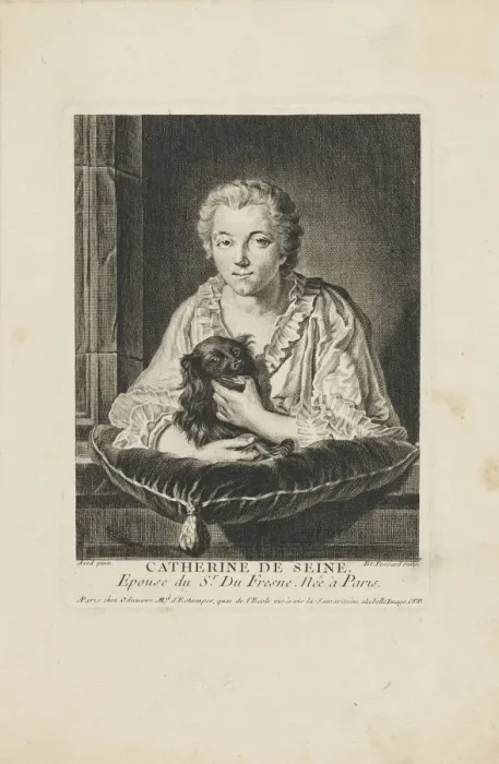 Framed Print : Portrait of the actress Madame Quinault-Dufresne (1705-1767), c. 1750. Creator: Fessard Framed Print : Portrait of the actress Madame Quinault-Dufresne (1705-1767), c. 1750. Creator: Fessard