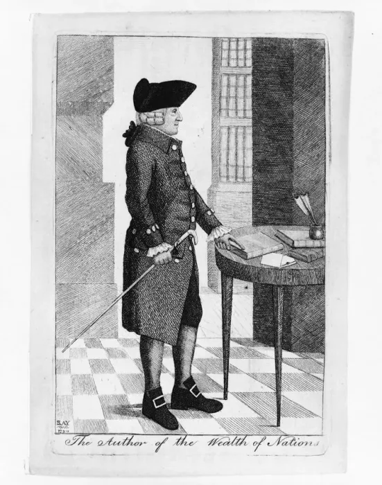 Framed Print : Portrait of Adam Smith (1723-1790) (The Author of The Wealth of nations), 1790. Artist: Kay, John (1742-1826) Framed Print : Portrait of Adam Smith (1723-1790) (The Author of The Wealth of nations), 1790. Artist: Kay, John (1742-1826)