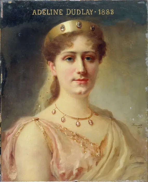 Framed Print : Portrait of Adeline Dudlay (1858-1934), member of the Comédie-Française, in the role of... 1883. Creator: Daniel Berard Framed Print : Portrait of Adeline Dudlay (1858-1934), member of the Comédie-Française, in the role of... 1883. Creator: Daniel Berard
