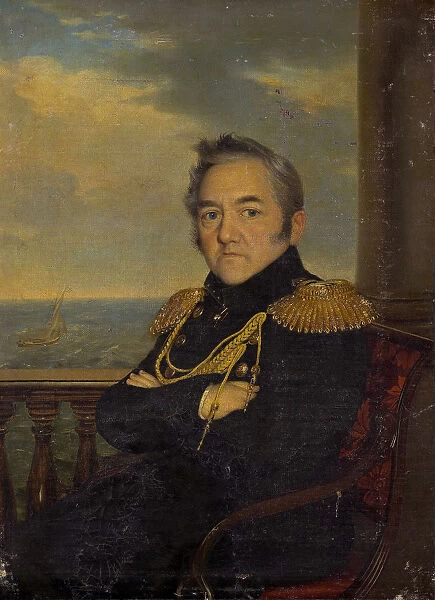 Portrait of Admiral Mikhail Lazarev (1788-1851), Mid of the 19th century. Artist: Anonymous