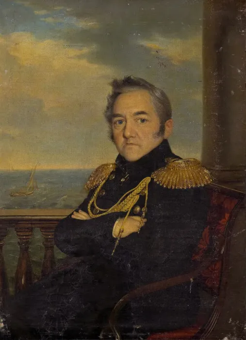 Framed Print : Portrait of Admiral Mikhail Lazarev (1788-1851), Mid of the 19th century. Artist: Anonymous Framed Print : Portrait of Admiral Mikhail Lazarev (1788-1851), Mid of the 19th century. Artist: Anonymous