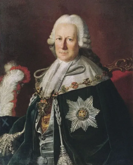 Framed Print : Portrait of the Admiral Semyon Ivanovich Mordvinov (1701-1777) (After Carl Ludwig Christineck)), 1771. Artist: Anonymous Framed Print : Portrait of the Admiral Semyon Ivanovich Mordvinov (1701-1777) (After Carl Ludwig Christineck)), 1771. Artist: Anonymous