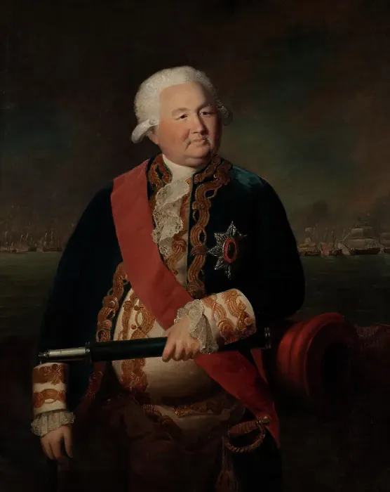 Framed Print : Portrait of Admiral Sir Edward Hughes, c1786. Creator: Unknown Framed Print : Portrait of Admiral Sir Edward Hughes, c1786. Creator: Unknown
