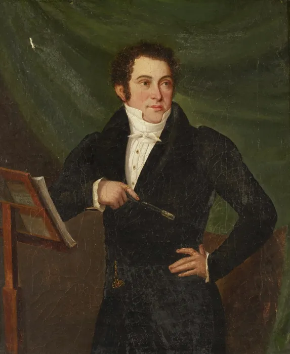 Framed Print : Portrait of Adolf Ganz (1796-1869), 1835. Creator: Grunbaum, Laurent (Lorenz) (1760-1855) Framed Print : Portrait of Adolf Ganz (1796-1869), 1835. Creator: Grunbaum, Laurent (Lorenz) (1760-1855)
