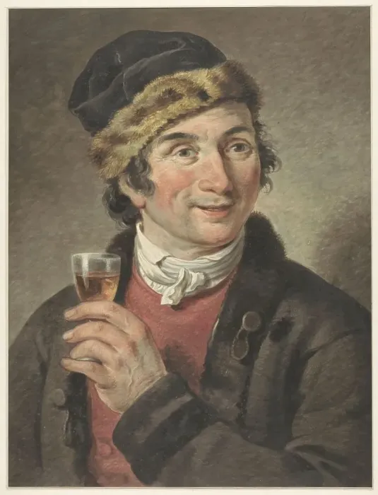 Framed Print : Portrait of Adriaan de Lelie, with hat on, 1765-1820. Creator: Adriaan De Lelie Framed Print : Portrait of Adriaan de Lelie, with hat on, 1765-1820. Creator: Adriaan De Lelie