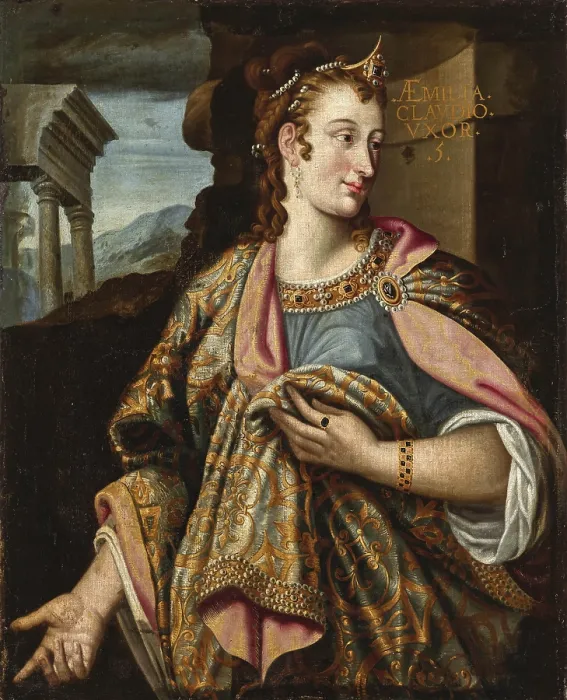 Framed Print : Portrait of Aelia Paetina, second wife of the Roman Emperor Claudius, End of 16th century. Creator: Anonymous Framed Print : Portrait of Aelia Paetina, second wife of the Roman Emperor Claudius, End of 16th century. Creator: Anonymous