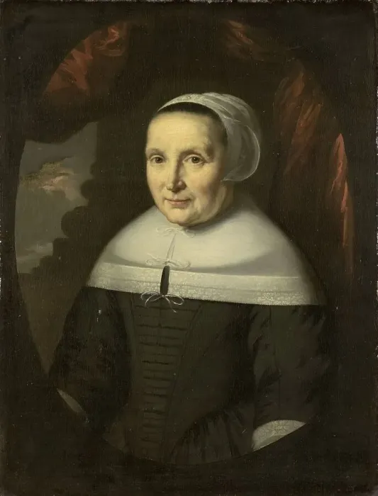 Framed Print : Portrait of Aeltje Denijs (born 1598 / 99), 1654-1700. Creator: Nicolaes Maes (copy after) Framed Print : Portrait of Aeltje Denijs (born 1598 / 99), 1654-1700. Creator: Nicolaes Maes (copy after)
