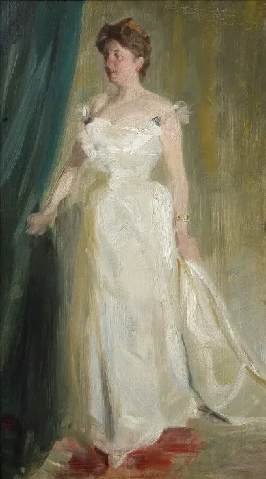 Framed Print : Portrait af Countess Lillie Suzanne Raben-Levetzau, 1899. Creator: Peder Severin Kroyer Framed Print : Portrait af Countess Lillie Suzanne Raben-Levetzau, 1899. Creator: Peder Severin Kroyer